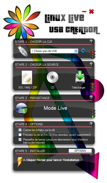 Cle USB bootable avec son systme linux - Linux Live USB Creator - Webinfotuto.free.fr