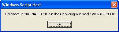 VBScripts - affiche nom de domaine ou workgroup - ordinateur pc - codes et exemples