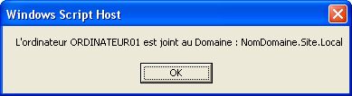 VBScripts - affiche nom de domaine ou workgroup - ordinateur pc - codes et exemples